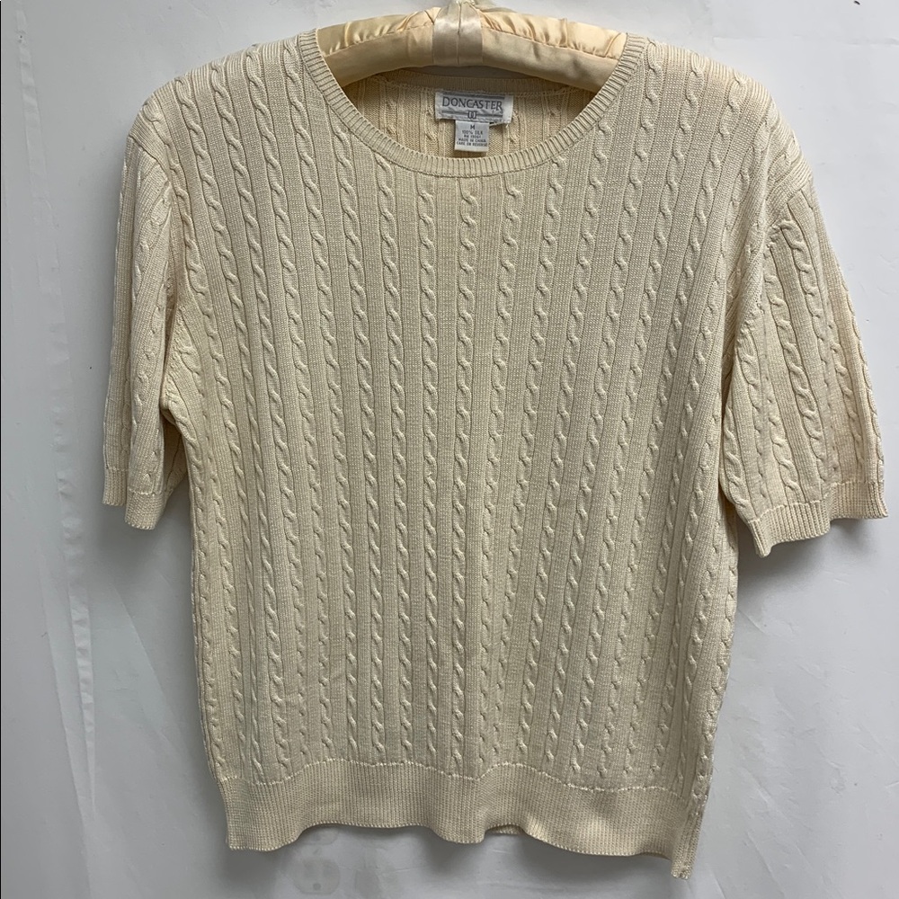 Doncaster Ivory Cable Knit Sweater